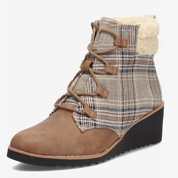 LifeStride Zone Lace Up Wedge Bootie (WIDE) - Picture 1 of 9